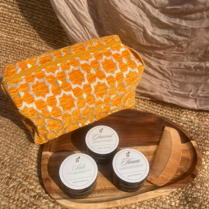 Traditional Moroccan Hammam Bag – A Touch of Arganyah Elegance in Every Beauty Ritual"